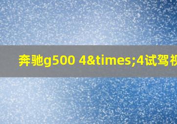 奔驰g500 4×4试驾视频